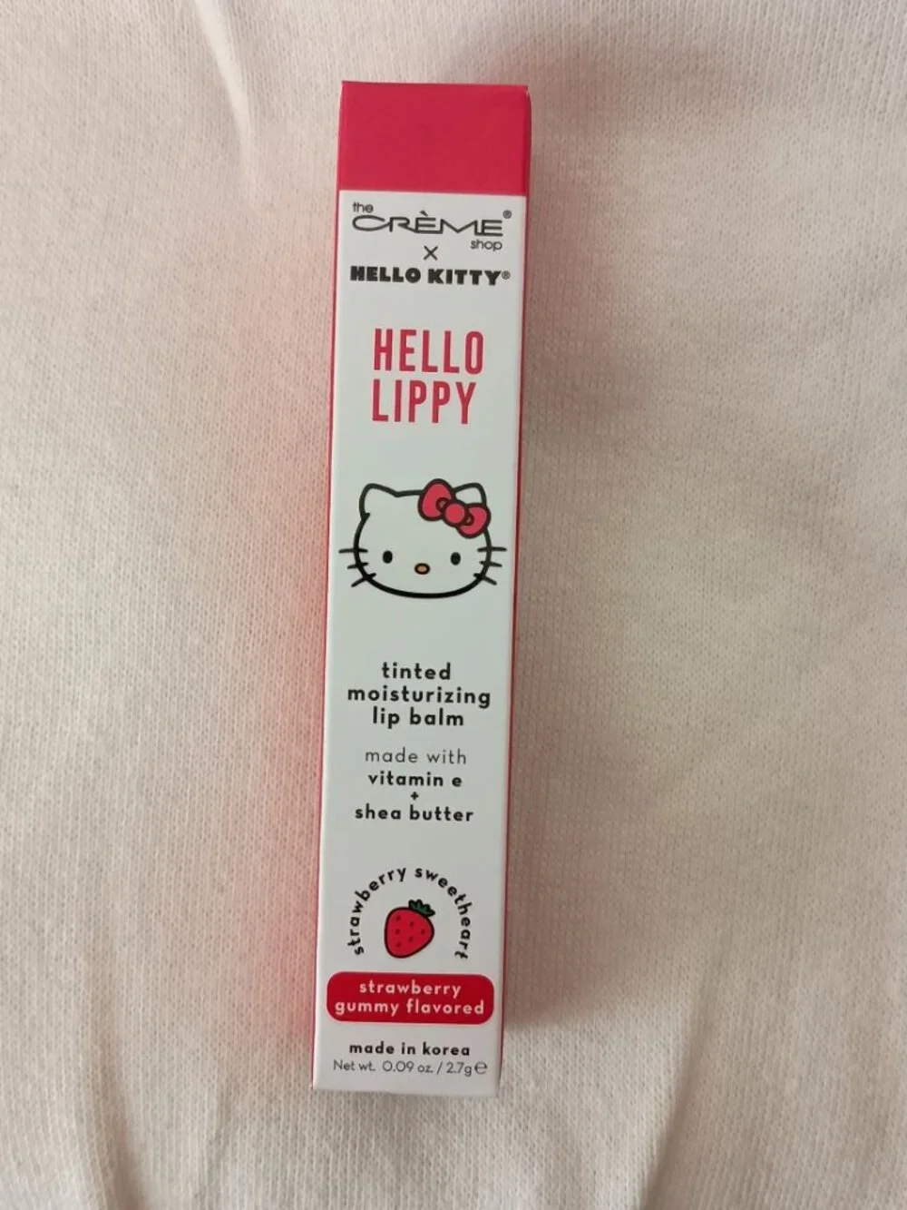 copy- The Creme Shop Hello Kitty tinted moisturizing lip balm strawberry